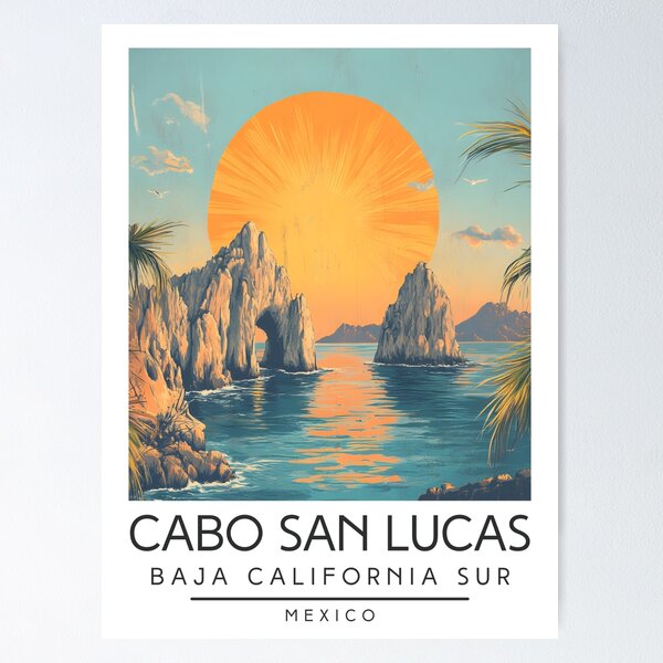 A Vintage Illustration of Cabo San Lucas - Mexico Poster