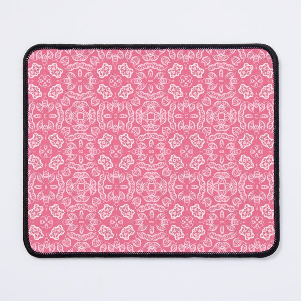 Item preview, pink lace leaves print pattern retro designed and sold by fuzzyfox.