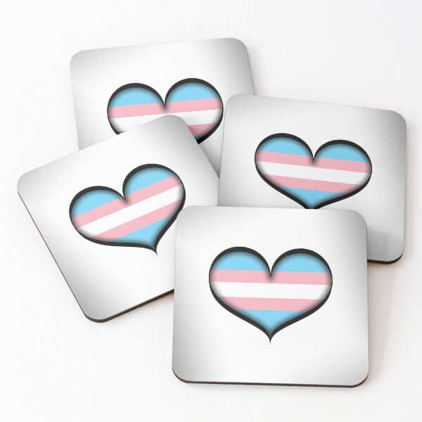 Item preview, Large Vector Heart in Transgender Pride Flag Colors designed and sold by LiveLoudGraphic.