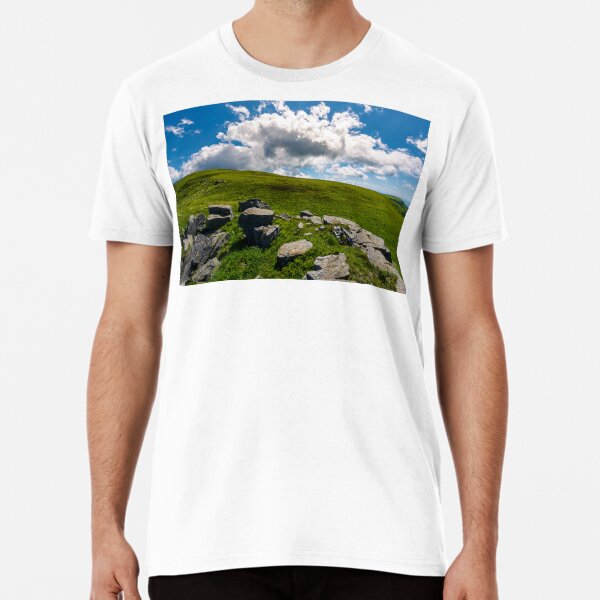 huge cloud rising behind the hill Premium T-Shirt