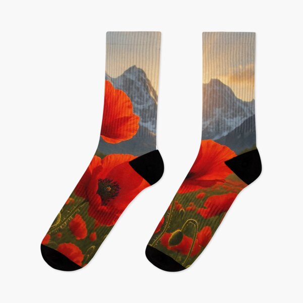Item preview, „Whispers of Red – Wild Poppies & Alpine Light” designed and sold by SoulPrints by Beata.
