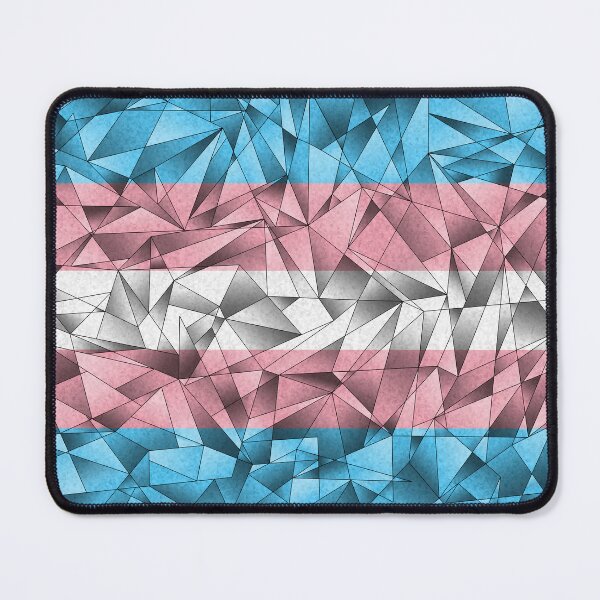 Item preview, Abstract Fractal Triangles Transgender Pride Flag Pattern designed and sold by LiveLoudGraphic.