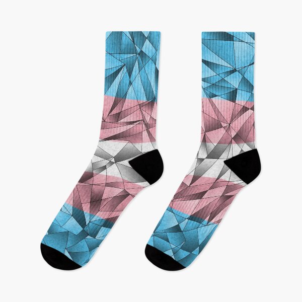 Item preview, Abstract Fractal Triangles Transgender Pride Flag Pattern designed and sold by LiveLoudGraphic.