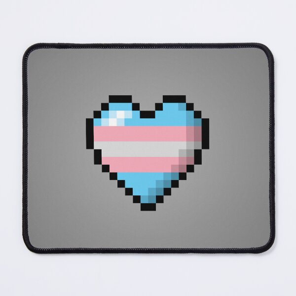 Item preview, Large Pixel Heart Design in Transgender Pride Flag Colors designed and sold by LiveLoudGraphic.