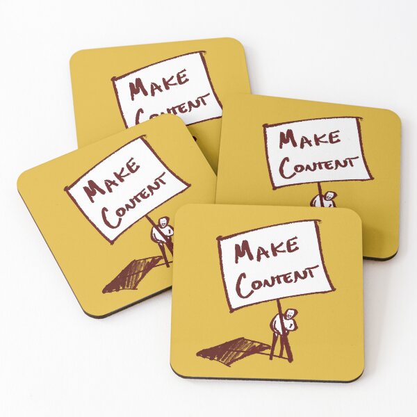 Item preview, Make Content - Big Sign Series (orange) designed and sold by …and other places.