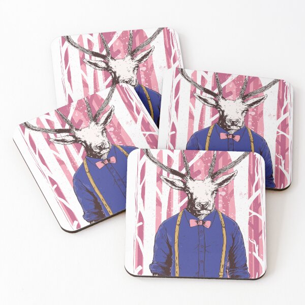 Item preview, Refined Whimsy: The Dapper Deer in Pink Poise designed and sold by HebHenderson.