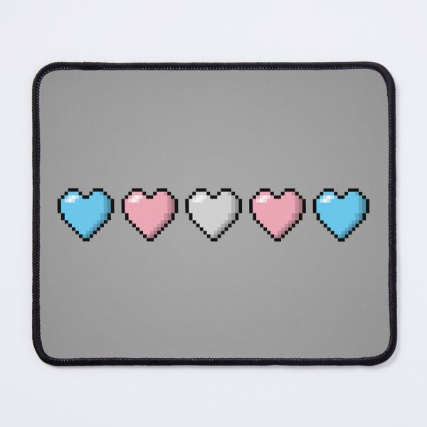 Item preview, Row of Five Transgender Pride Flag Pixel Hearts designed and sold by LiveLoudGraphic.