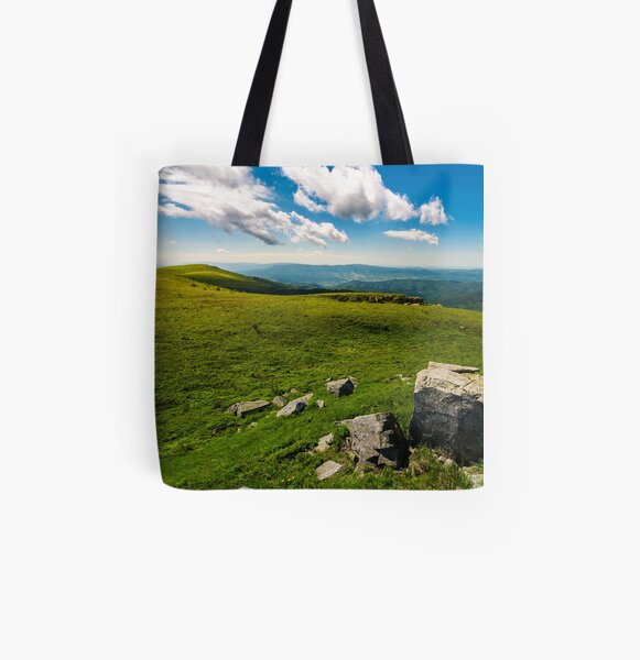 gorgeous mountain landscape on a summer day All Over Print Tote Bag