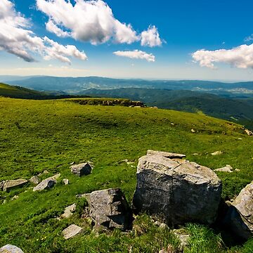 Artwork thumbnail, gorgeous mountain landscape on a summer day by mike-pellinni