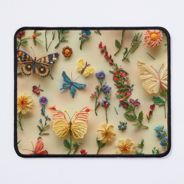 Item preview, Butterfly Floral Embroidery Patterns - Beautiful Handcrafted Designs designed and sold by BlushingCreatives.
