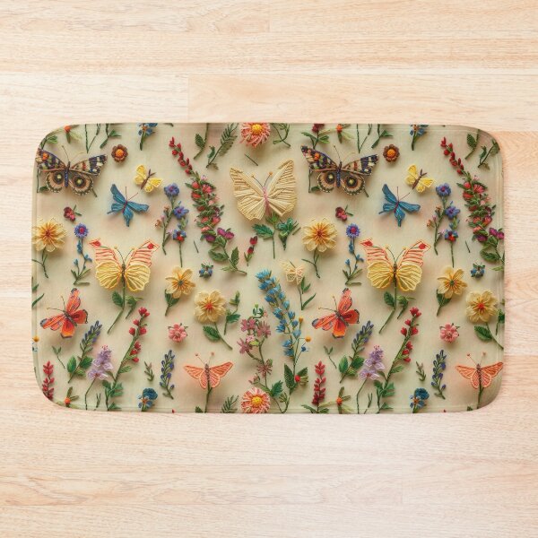 Item preview, Butterfly Floral Embroidery Patterns - Beautiful Handcrafted Designs designed and sold by BlushingCreatives.