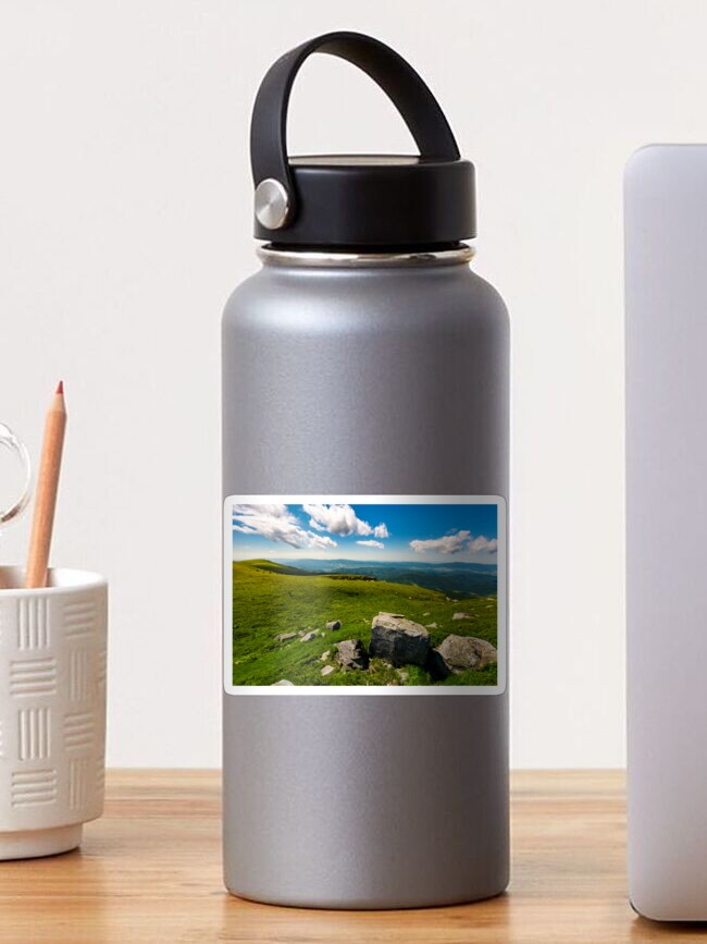 Thumbnail 1 of 3, Sticker, gorgeous mountain landscape on a summer day designed and sold by mike-pellinni.