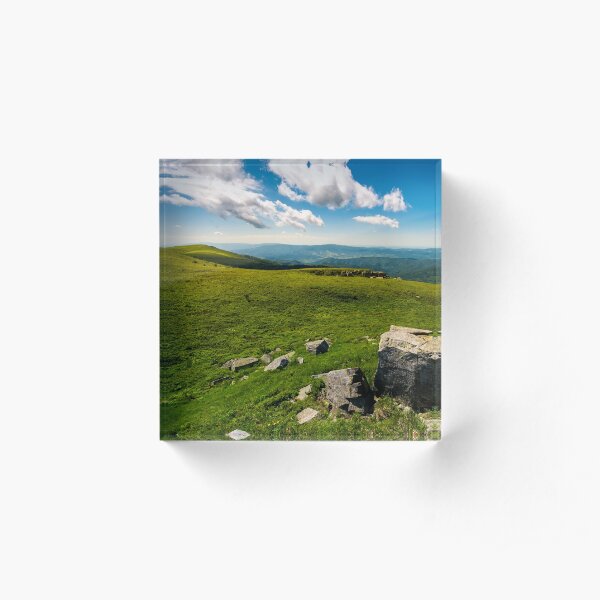 gorgeous mountain landscape on a summer day Acrylic Block