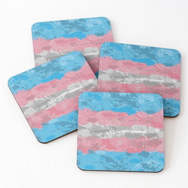 Item preview, Abstract Paint Splatter Transgender Pride Flag Pattern designed and sold by LiveLoudGraphic.