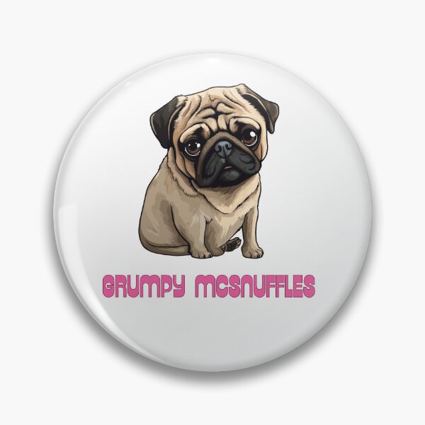 Item preview, Grumpy McSnuffles (Pug) designed and sold by extrememaggie.