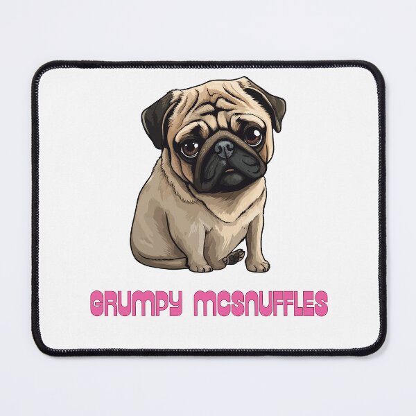 Item preview, Grumpy McSnuffles (Pug) designed and sold by extrememaggie.