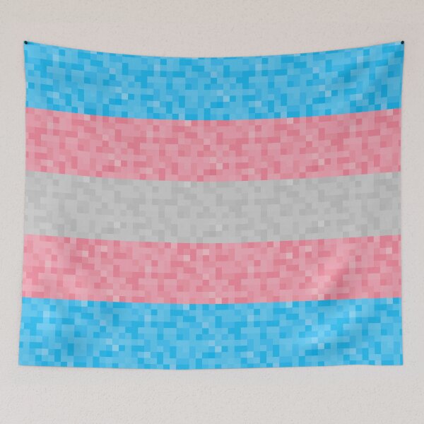 Item preview, Transgender Pride Pixel Flag Repeating Background designed and sold by LiveLoudGraphic.