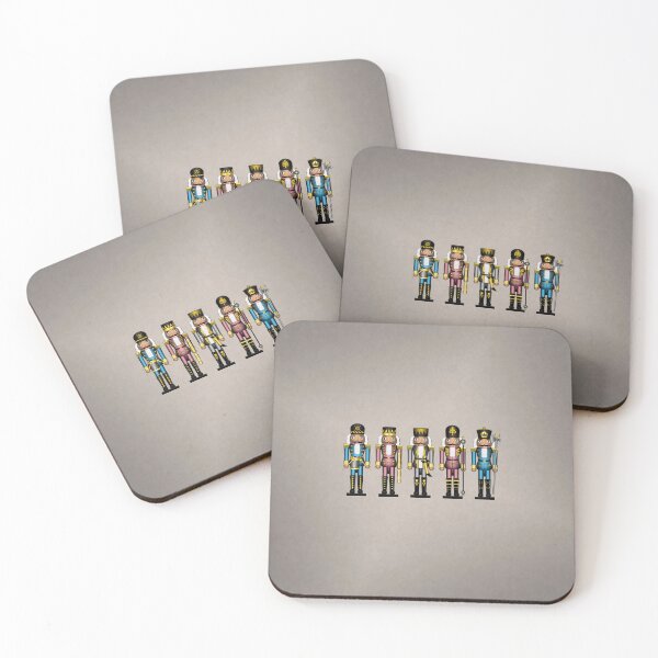 Item preview, Row of Five Transgender Pride Flag Winter Nutcrackers designed and sold by LiveLoudGraphic.