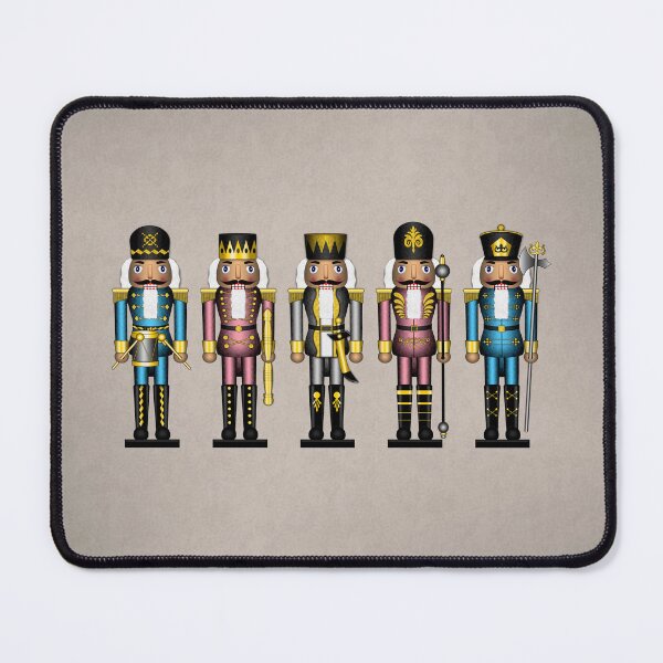 Item preview, Row of Five Transgender Pride Flag Winter Nutcrackers designed and sold by LiveLoudGraphic.