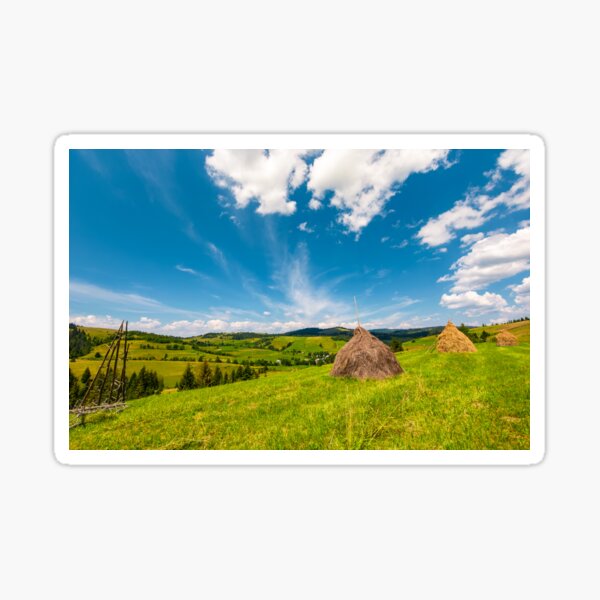 beautiful rural scenery in mountains Sticker