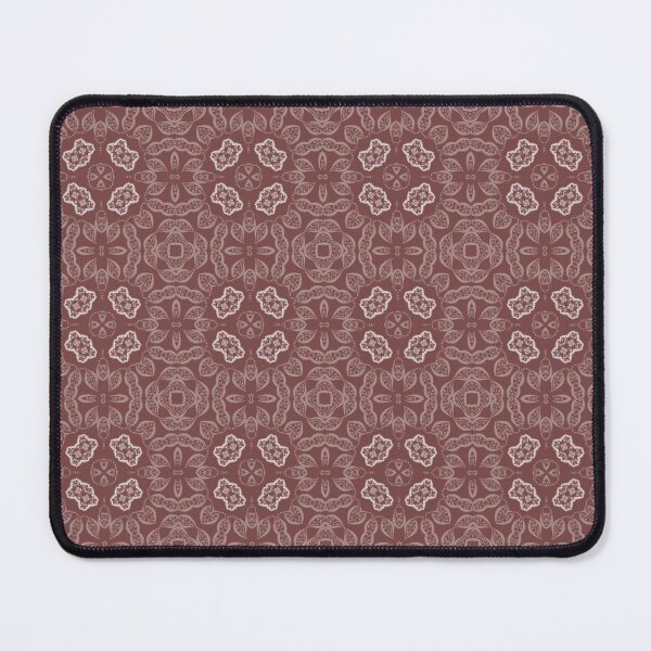 Item preview, beige brown openwork leaves print pattern retro designed and sold by fuzzyfox.
