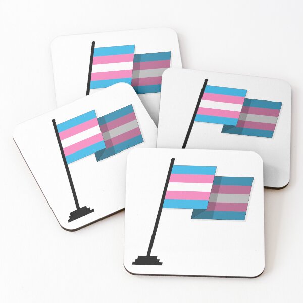 Item preview, Large Waving Flag in Transgender Pride Flag Colors designed and sold by LiveLoudGraphic.