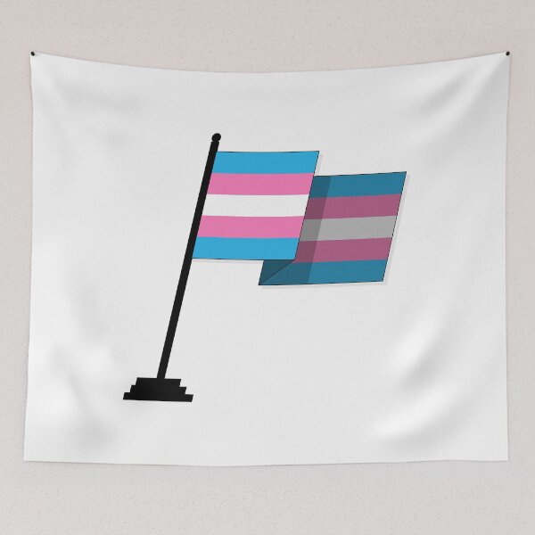 Item preview, Large Waving Flag in Transgender Pride Flag Colors designed and sold by LiveLoudGraphic.