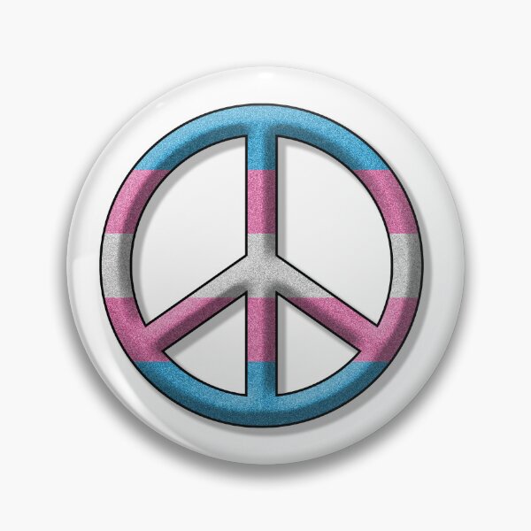 Item preview, Peace Pride design in Transgender pride flag colors designed and sold by LiveLoudGraphic.