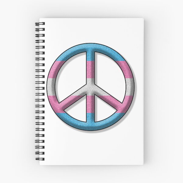 Item preview, Peace Pride design in Transgender pride flag colors designed and sold by LiveLoudGraphic.