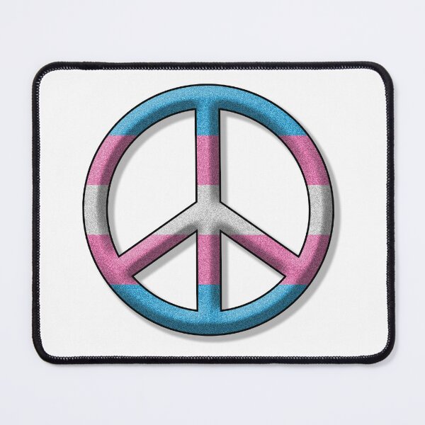 Item preview, Peace Pride design in Transgender pride flag colors designed and sold by LiveLoudGraphic.