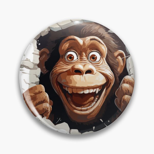 Item preview, Funny Cute Monkey Sticker designed and sold by varshitha2024.