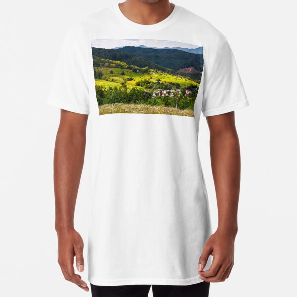 small Carpathian village in mountains Long T-Shirt