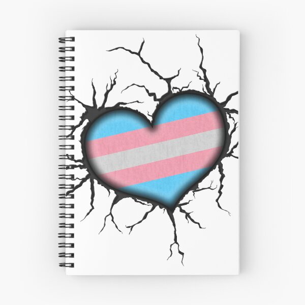 Item preview, Transgender Heart Thrown into Cracked surface designed and sold by LiveLoudGraphic.