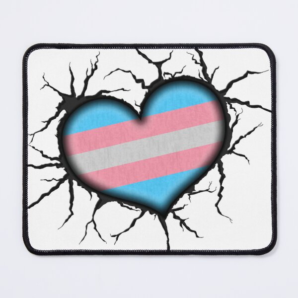 Item preview, Transgender Heart Thrown into Cracked surface designed and sold by LiveLoudGraphic.