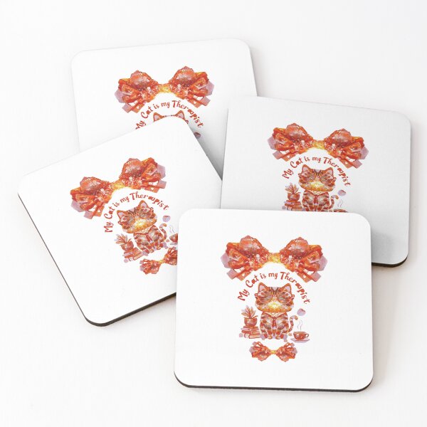 Item preview, My Cat is My Therapist, Embraced by Vanadinite designed and sold by ArtDesignTp.
