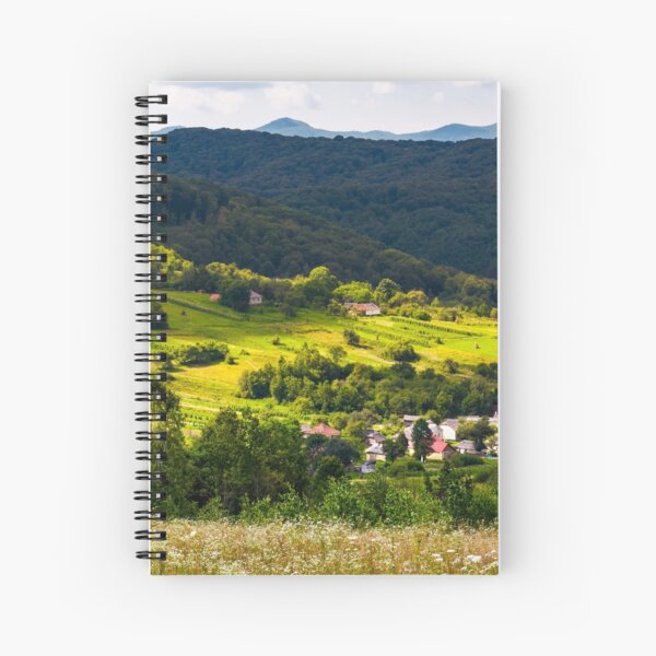 small Carpathian village in mountains Spiral Notebook