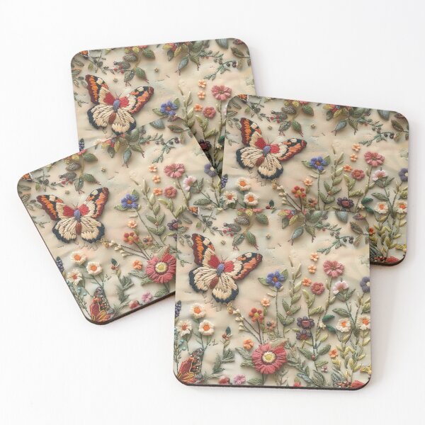 Item preview, utterfly Floral Embroidery Patterns - Beautiful Handcrafted Designs for DIY Projects designed and sold by BlushingCreatives.
