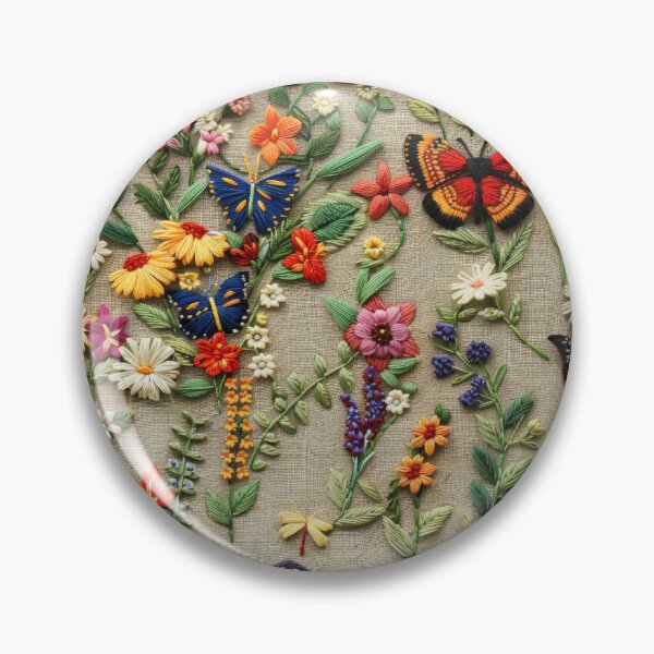 Item preview, Butterfly Floral Embroidery Patterns - Beautiful Handcrafted Designs designed and sold by BlushingCreatives.