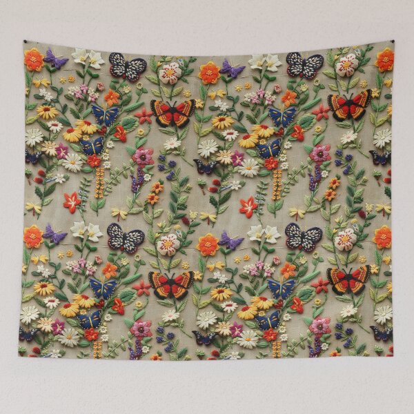 Item preview, Butterfly Floral Embroidery Patterns - Beautiful Handcrafted Designs designed and sold by BlushingCreatives.