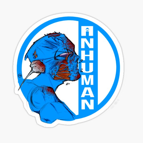 Item preview, INHUMAN Logo (Sticker & Pin) designed and sold by sladehasnosignal.
