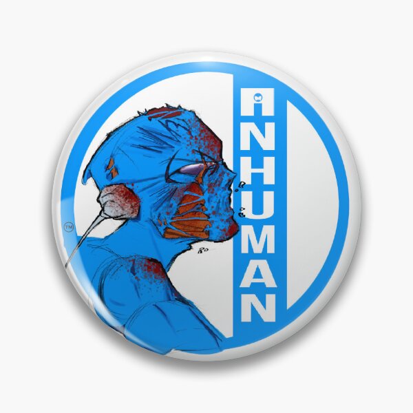 Item preview, INHUMAN Logo (Sticker & Pin) designed and sold by sladehasnosignal.