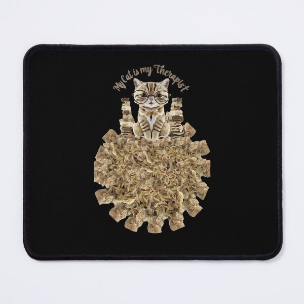 Item preview, My Cat is My Therapist with Brown Barite designed and sold by ArtDesignTp.