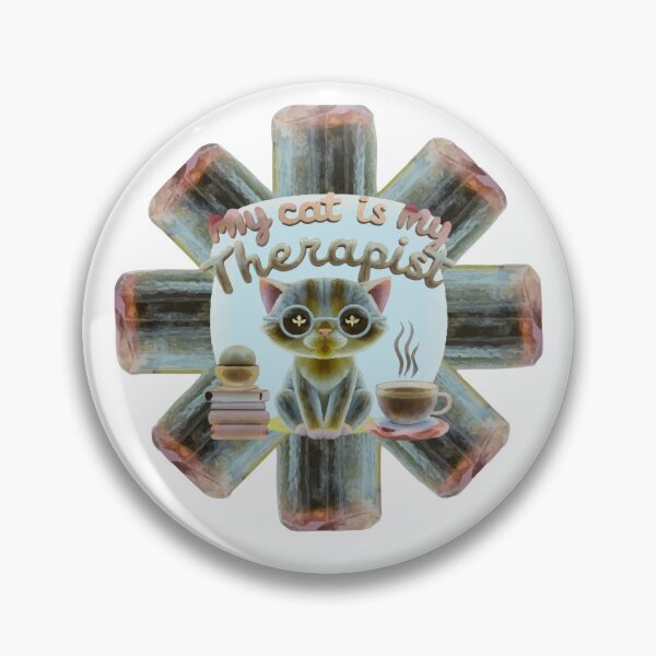 Item preview, My Cat is My Therapist, Encircled by Tourmaline designed and sold by ArtDesignTp.