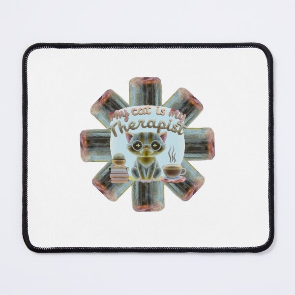 Item preview, My Cat is My Therapist, Encircled by Tourmaline designed and sold by ArtDesignTp.