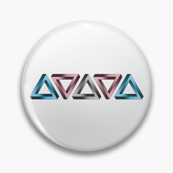 Item preview, Transgender Pride Flag Colored Twisted Triangles Optical Illusions designed and sold by LiveLoudGraphic.
