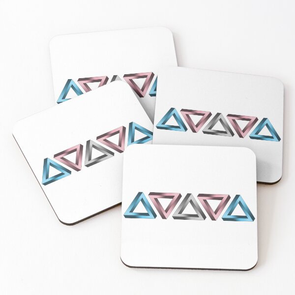 Item preview, Transgender Pride Flag Colored Twisted Triangles Optical Illusions designed and sold by LiveLoudGraphic.