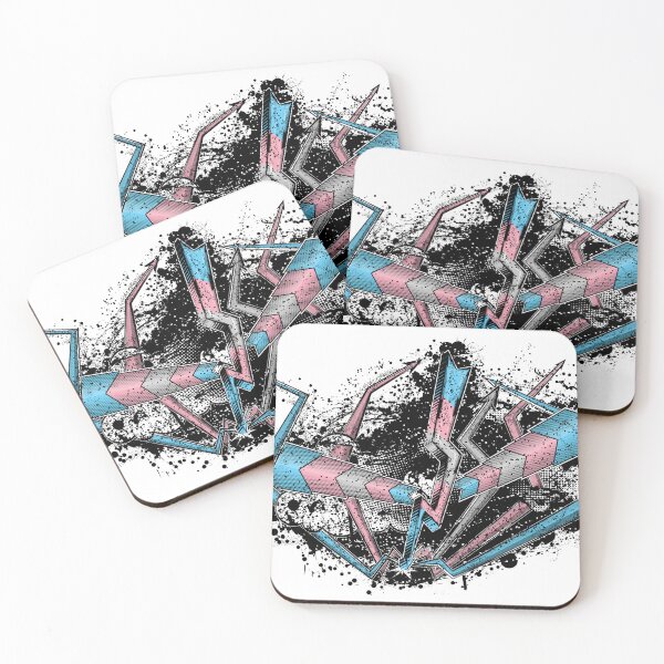 Item preview, Grunge Graffiti Transgender Lightning and Arrows designed and sold by LiveLoudGraphic.