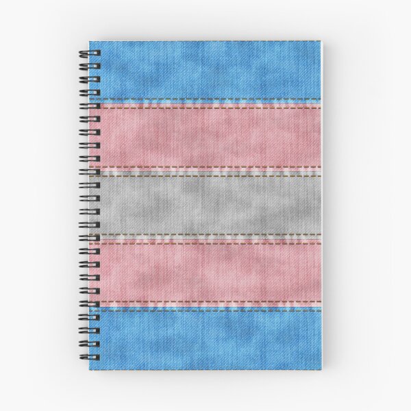 Item preview, Denim Textured Seamless Transgender Pride Flag Pattern designed and sold by LiveLoudGraphic.