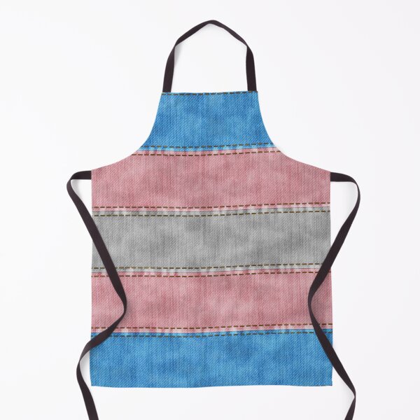 Item preview, Denim Textured Seamless Transgender Pride Flag Pattern designed and sold by LiveLoudGraphic.