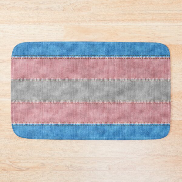 Item preview, Denim Textured Seamless Transgender Pride Flag Pattern designed and sold by LiveLoudGraphic.